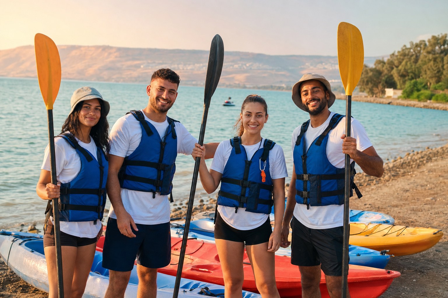 Paddle Kinneret team at the Tiberias lakefront